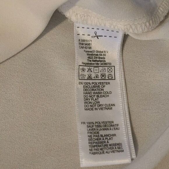 Y2K Forever 21 M Embroidered Eyelet Lace Mesh Collared Top Whimsygoth Regency - Picture 6 of 8